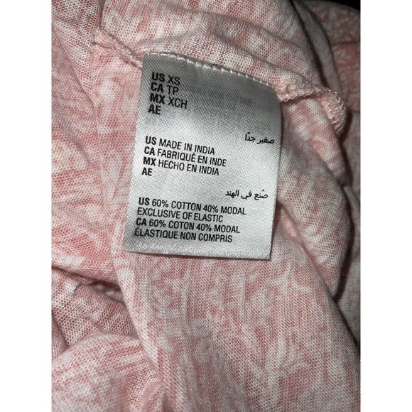 Style & Co Women's Smocked Cotton Blend Knit Top PINK XS NWT - Picture 4 of 4